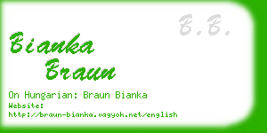 bianka braun business card